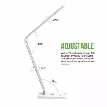 Arbeits-Tischleuchte 8W-LED, dimmbar, weiß